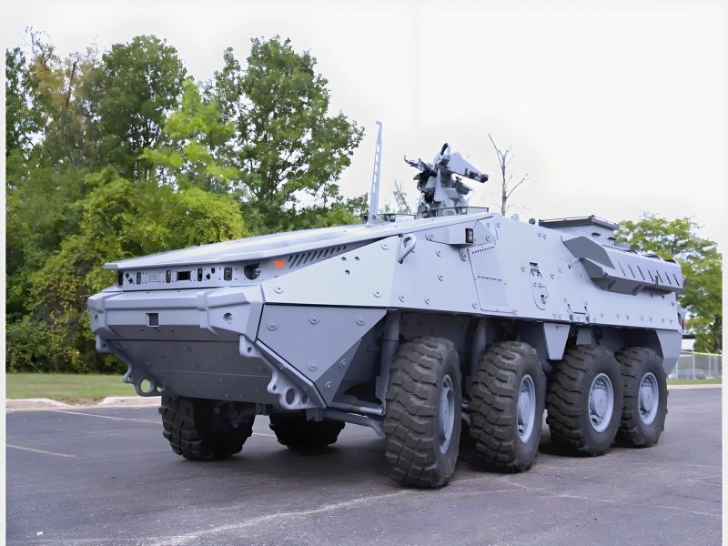 Armored military vehicles with electric drive systems