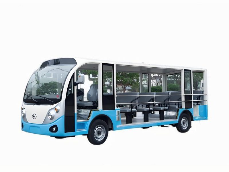Electric shuttle vehicle in a mountain scenic area