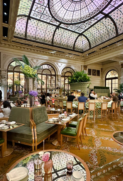 Elegant tea room setting